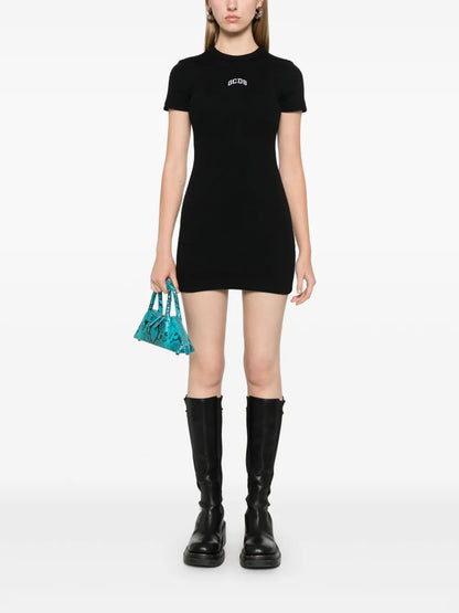 Logo-Embroidered Mini Dress