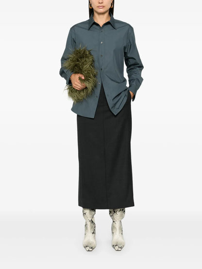 Concealed-Fastening Midi Skirt