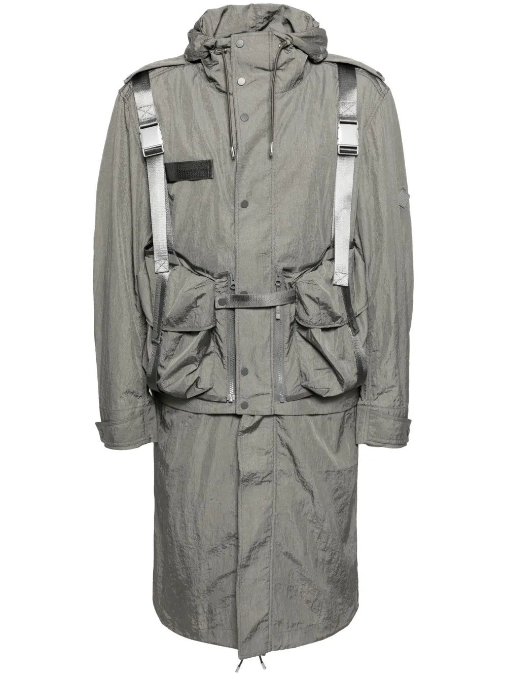 Detachable-Panel Hooded Jacket