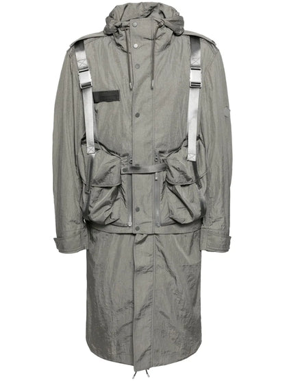 Detachable-Panel Hooded Jacket