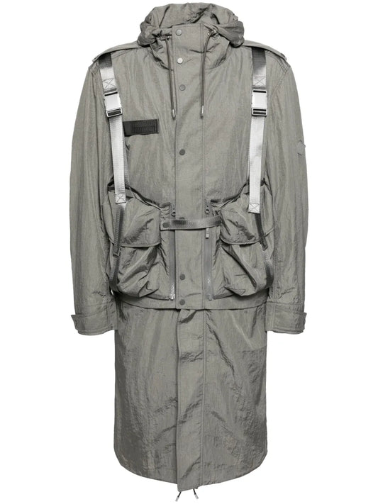 Detachable-Panel Hooded Jacket