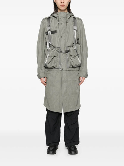 Detachable-Panel Hooded Jacket