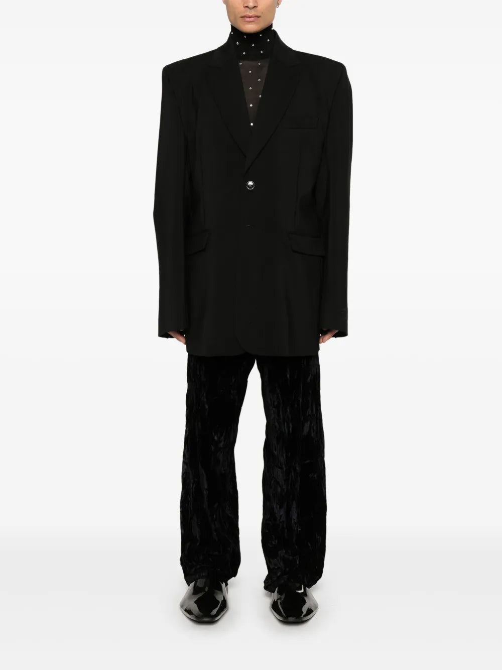 Logo-Embroidered Blazer