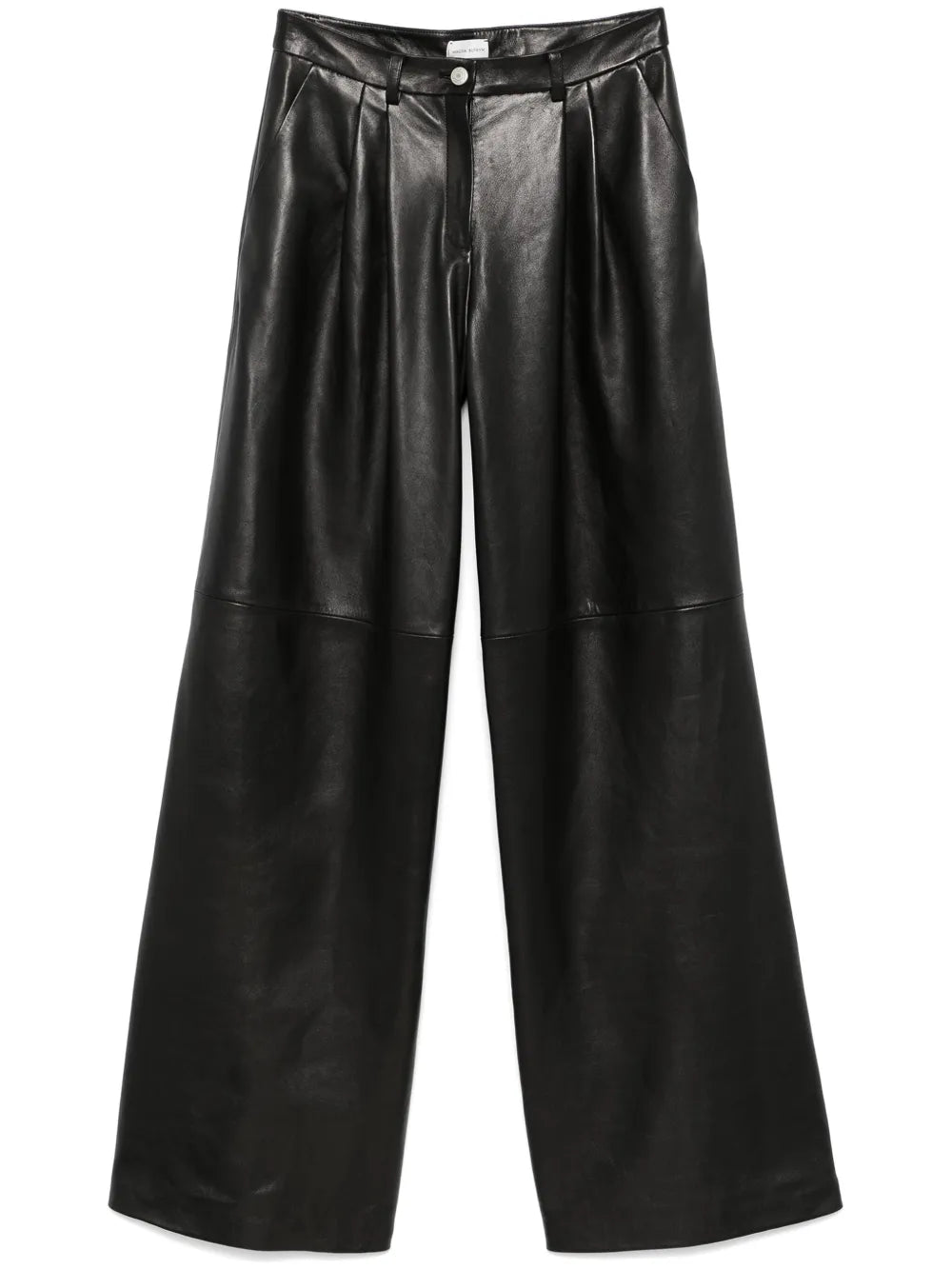 Wide-Leg Leather Trousers