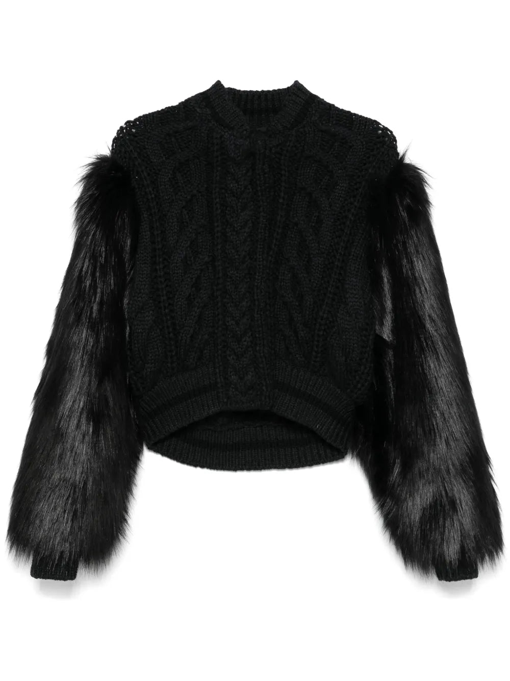 Faux-Fur Trim Cardigan