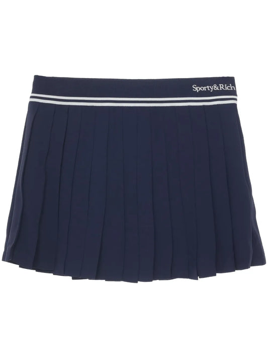 Logo Pleated Skirt