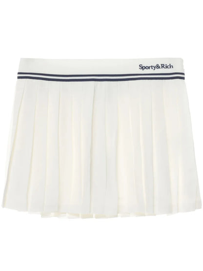 Logo Pleated Skirt