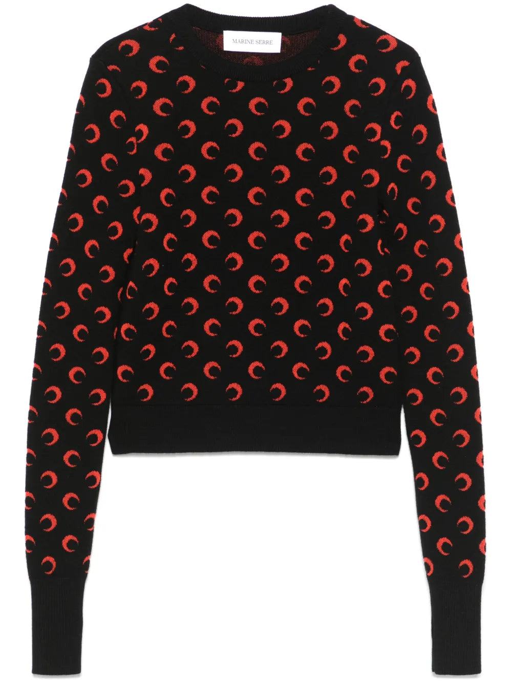 Crescent Moon-Intarsia Sweater