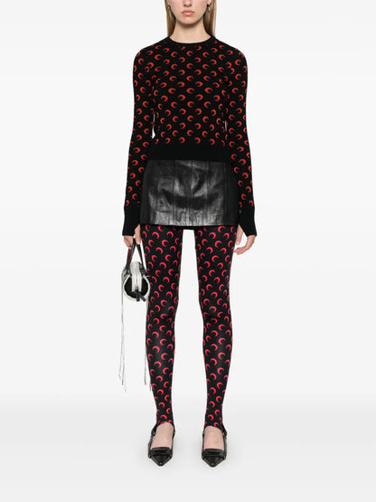 Crescent Moon-Intarsia Sweater