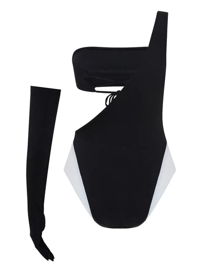 One-Shoulder Bandeau Swimsuit