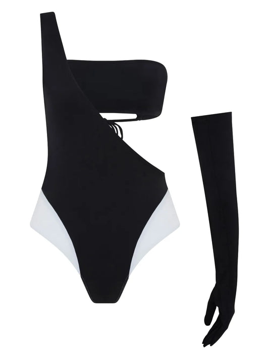 One-Shoulder Bandeau Swimsuit