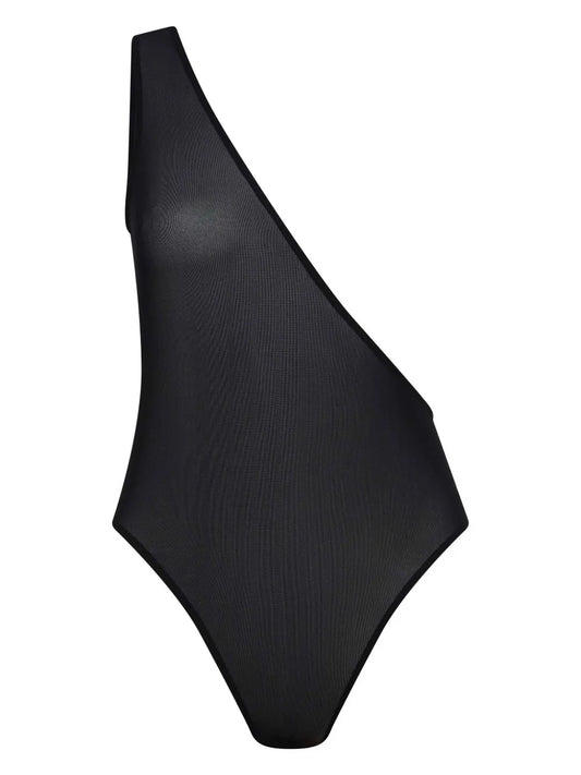 One-Shoulder Mesh Swimsuit