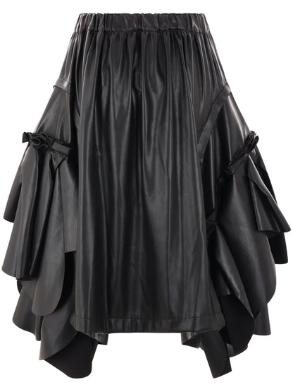 Pleat-Detailing Midi Skirt