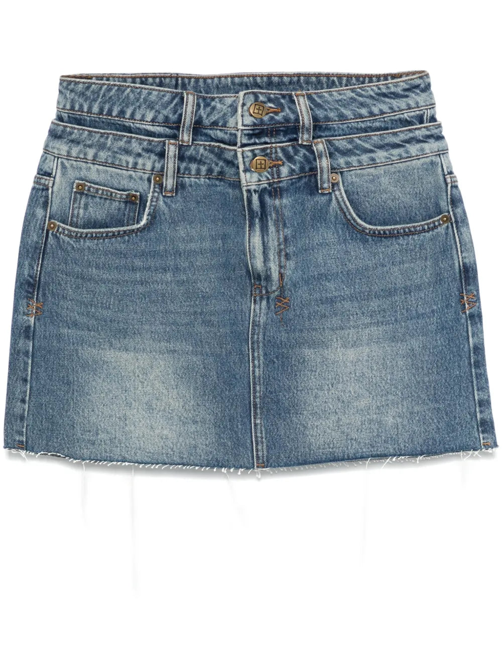 Model Mini Rework Aged Mini Skirt