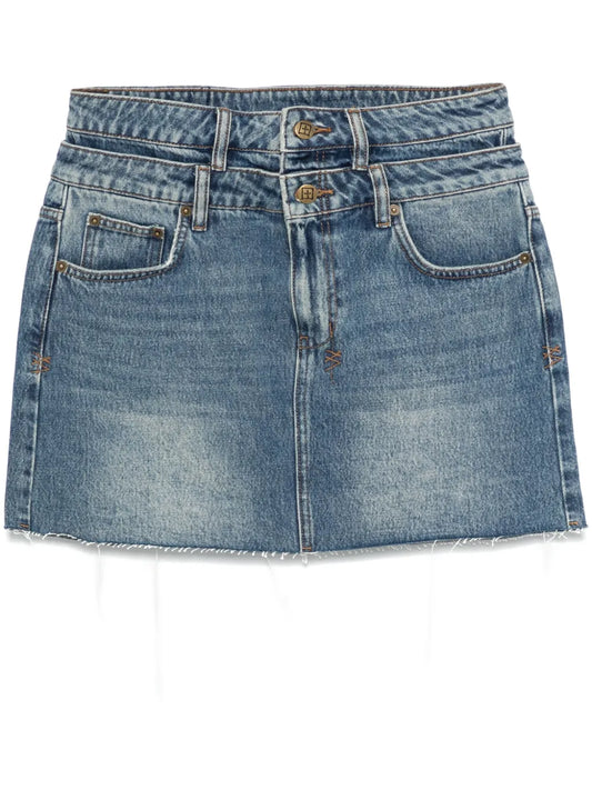 Model Mini Rework Aged Mini Skirt