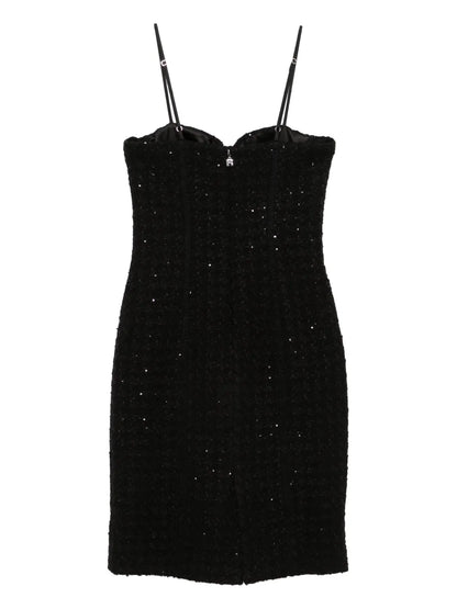 Sequin-Embellished Bouclé Midi Dress