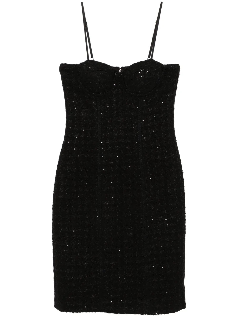 Sequin-Embellished Bouclé Midi Dress
