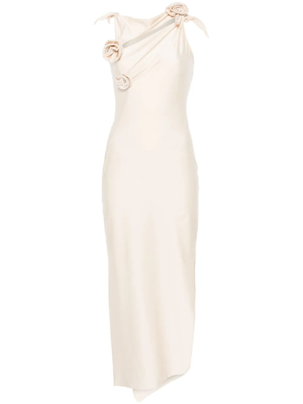 Floral-Appliqué Maxi Dress