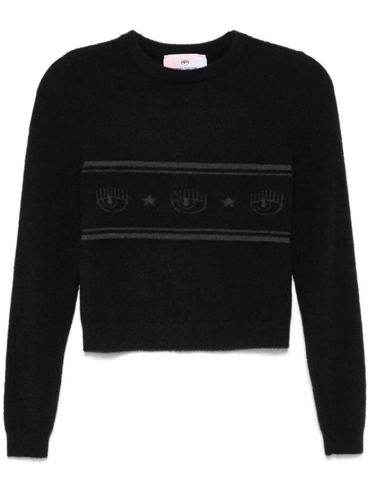 Eyelike-Motif Sweater