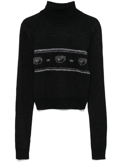 Eyelike-Motif Sweater