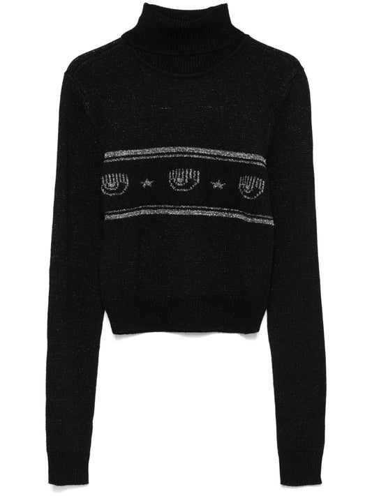 Eyelike-Motif Sweater