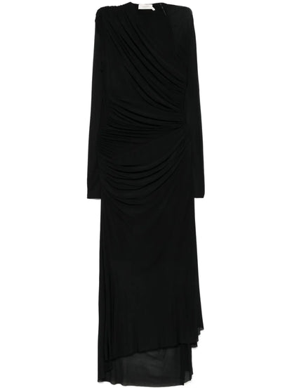 Illustration Gathered Midi Dress