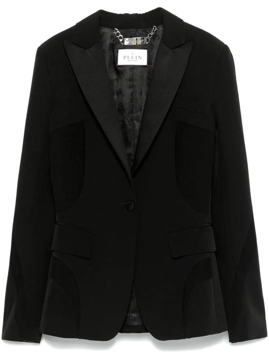 Sheer-Panelled Blazer