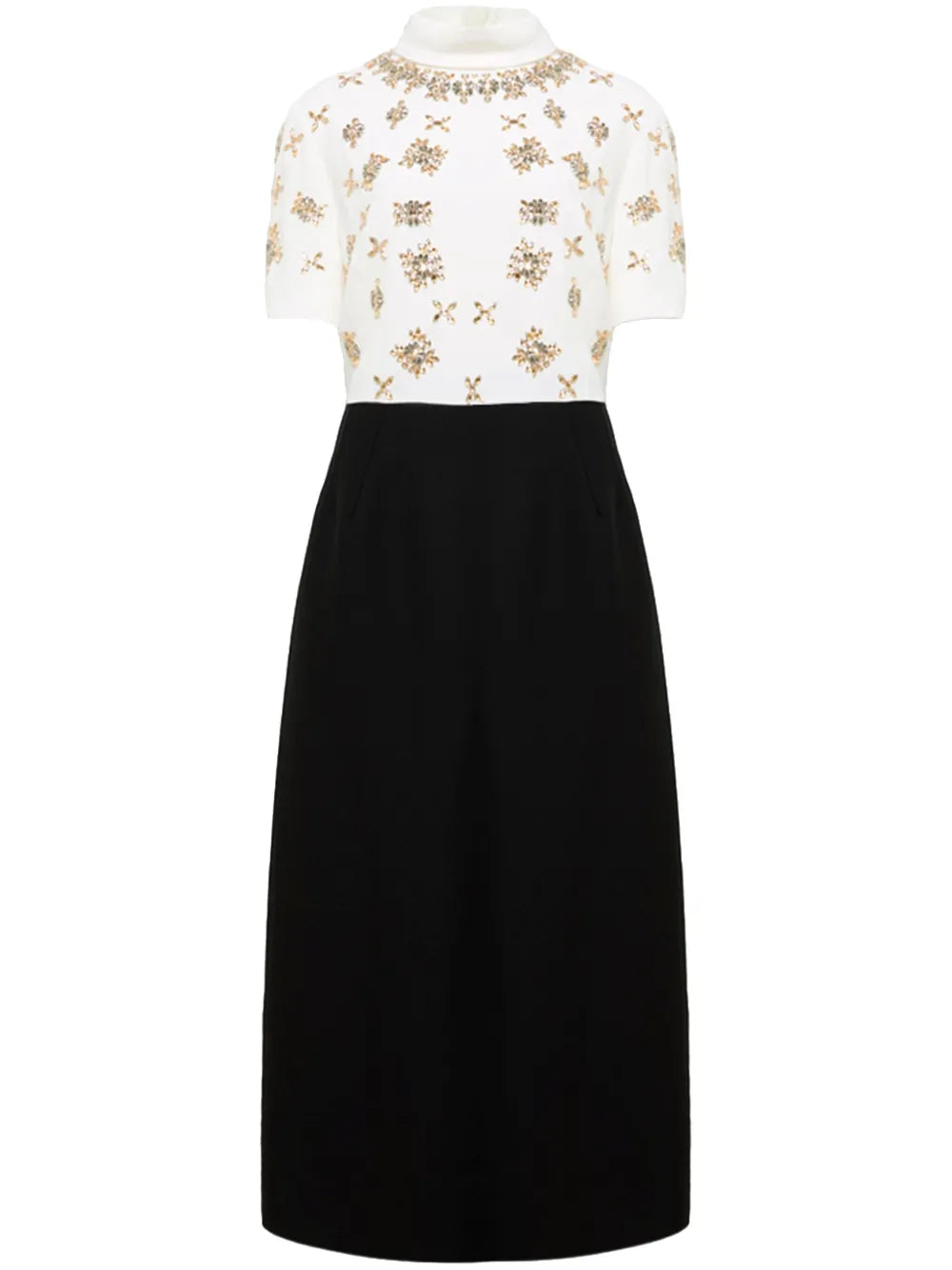 Crystal-Embellished Midi Dress