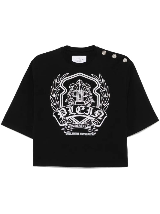 Crystal-Embellishment T-Shirt