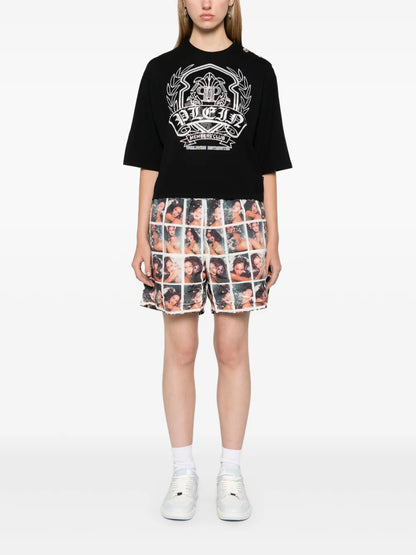 Crystal-Embellishment T-Shirt