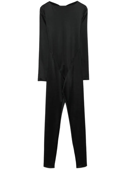Open-Back Long-Sleeve Jumpsuit
