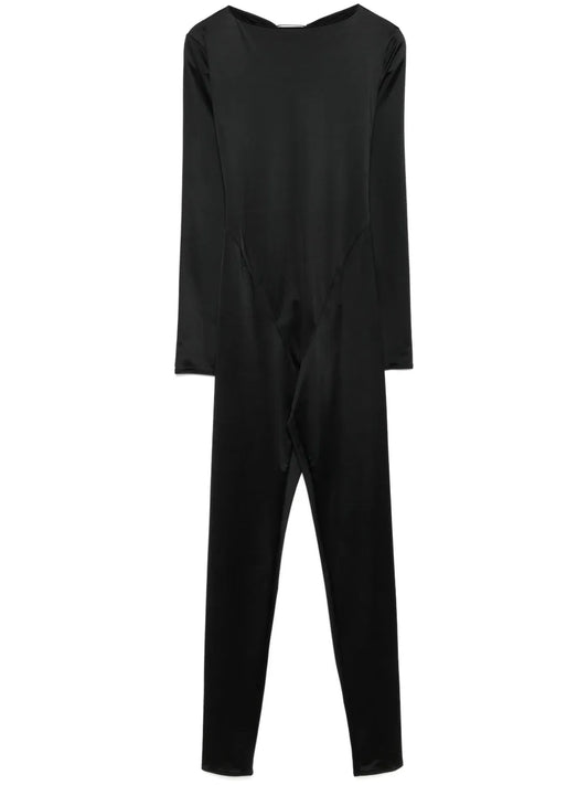 Open-Back Long-Sleeve Jumpsuit