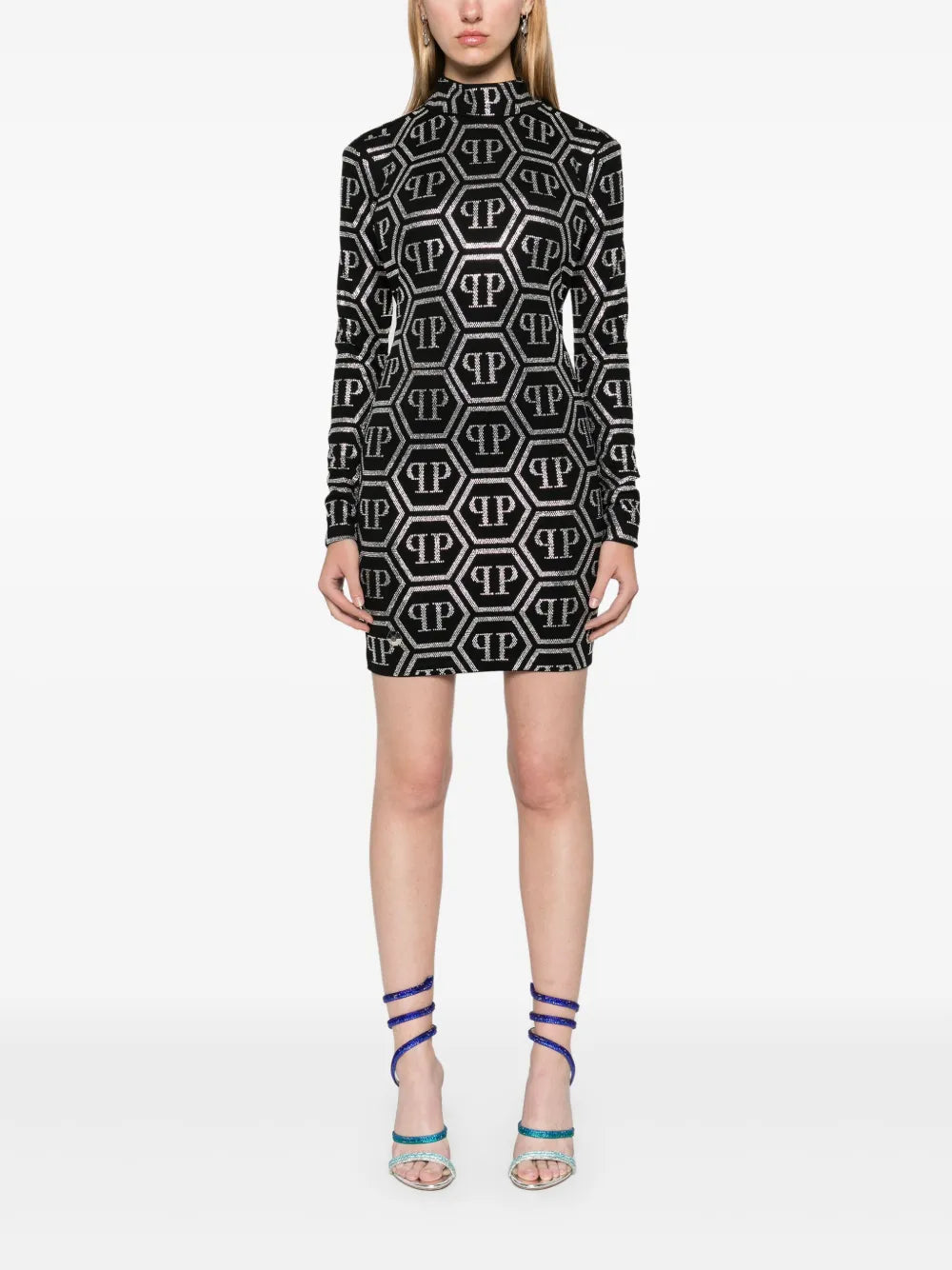 Monogram-Embellished Mini Dress