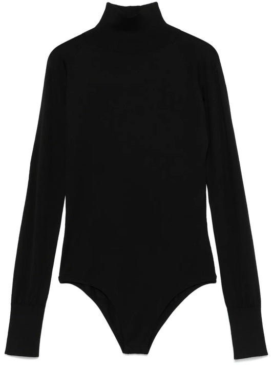 Semi-Sheer Knitted Bodysuit