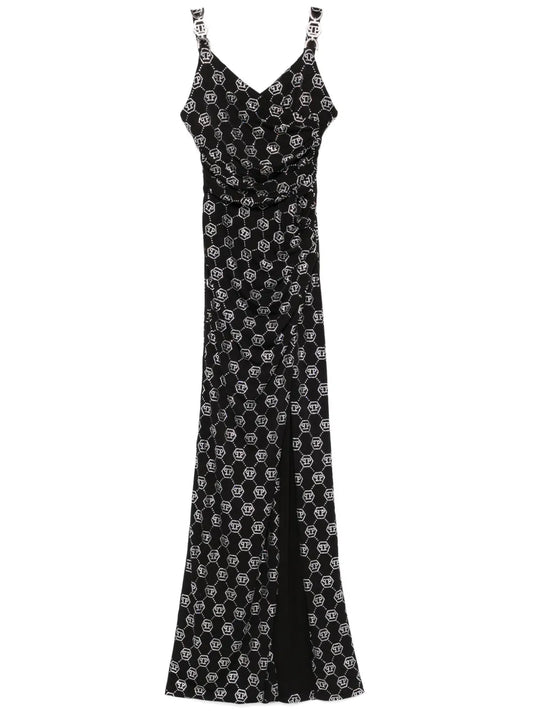 Logo-Appliqué Maxi Dress