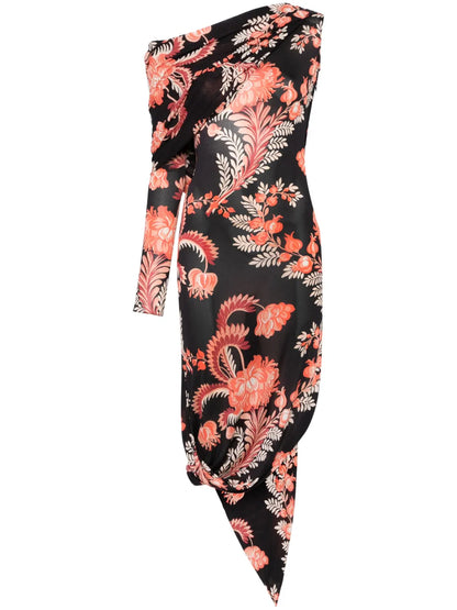Floral-Print Midi Dress