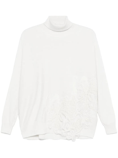 Lace Appliqué Sweater