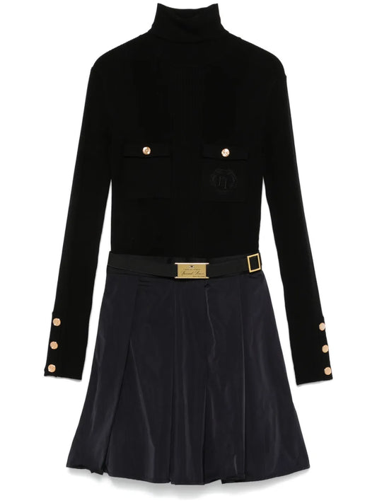 Embroidered-Logo Mini Dress