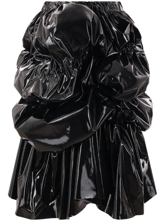 Ruched-Detailing Midi Skirt