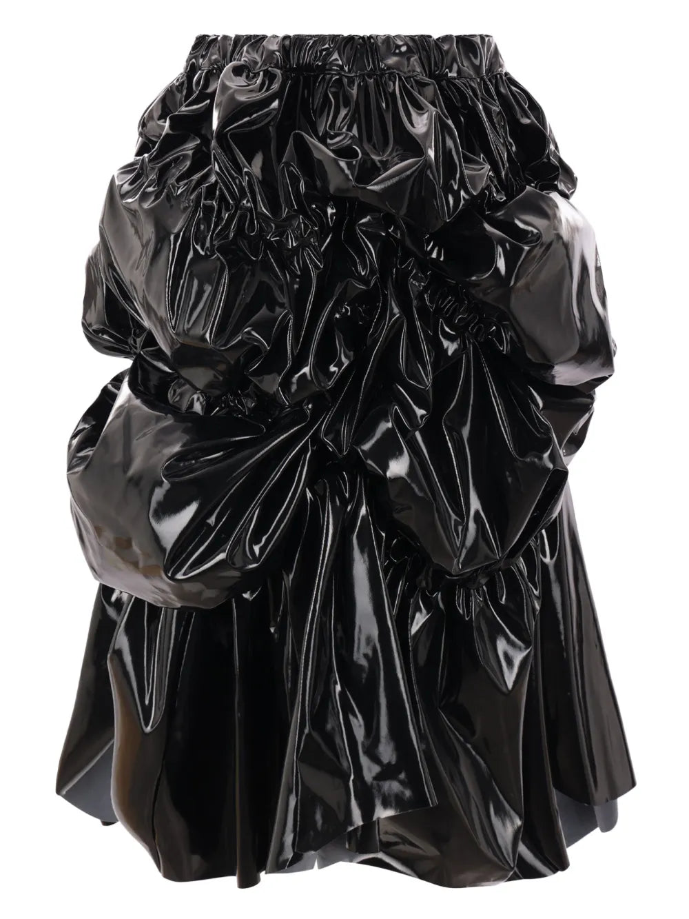 Ruched-Detailing Midi Skirt