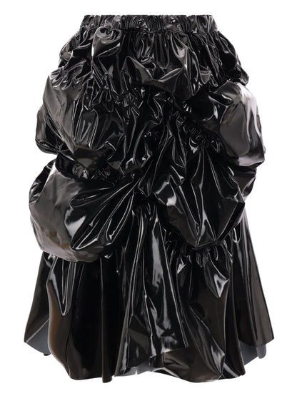 Ruched-Detailing Midi Skirt