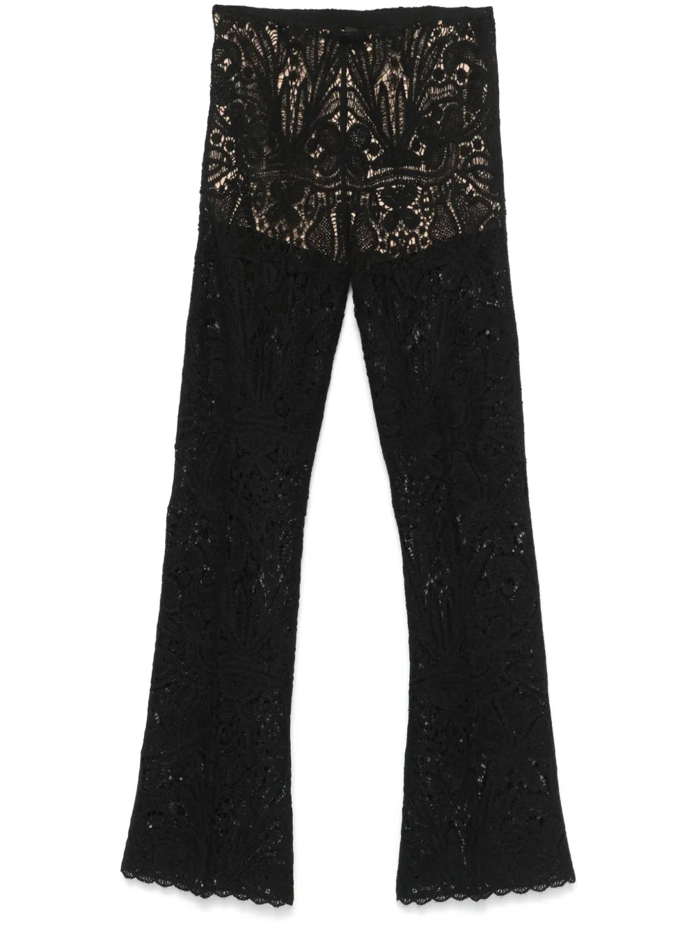 Lace-Panel Trousers