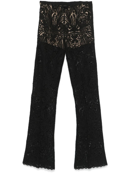 Lace-Panel Trousers