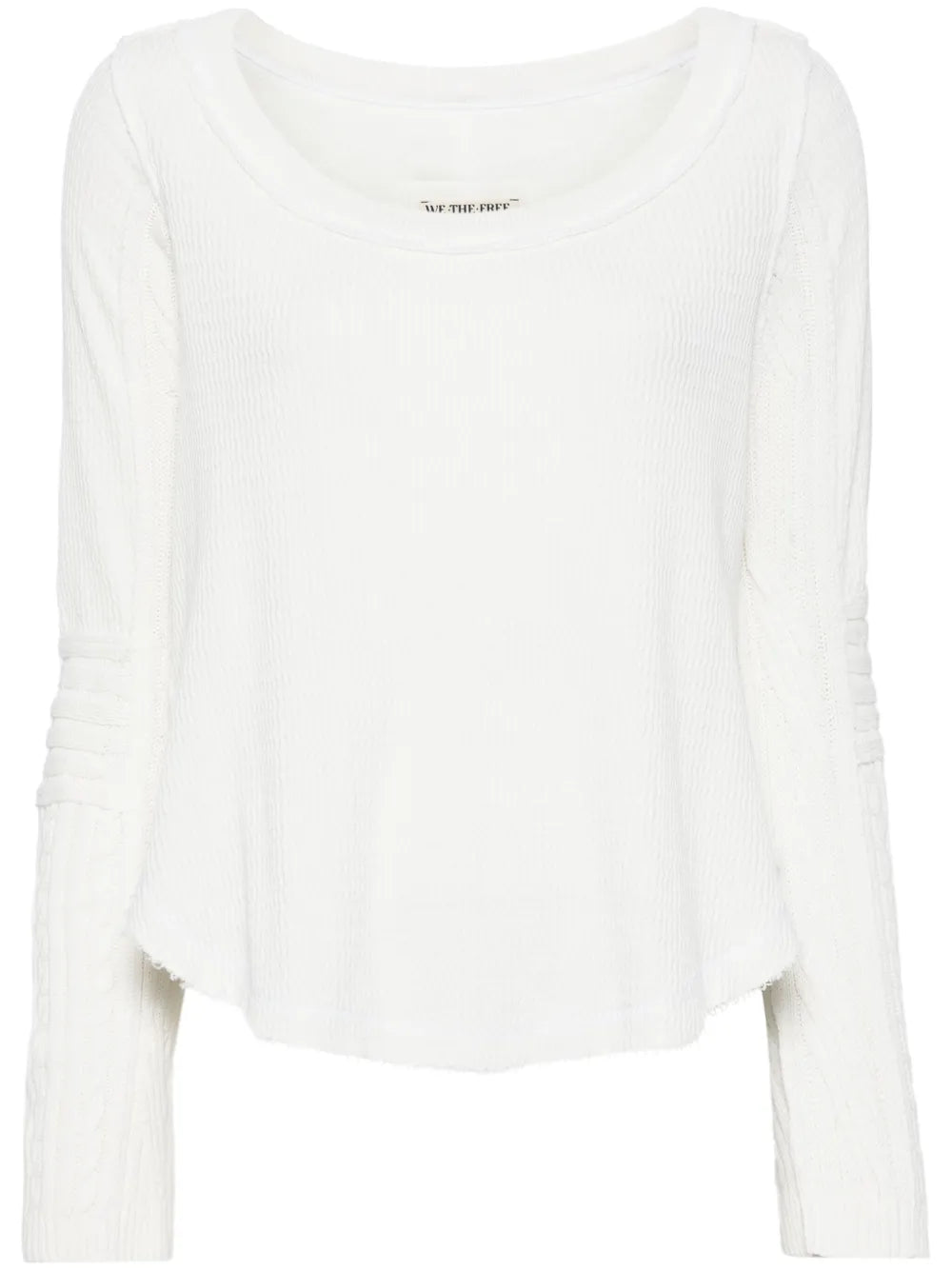 Swinging Cable Cuff Sweater