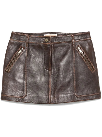Leather Mini Skirt