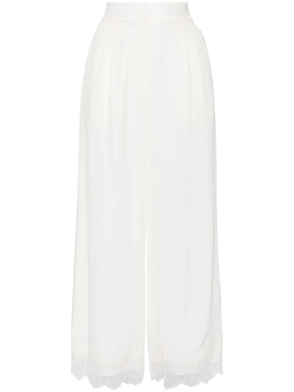 Lace Embroidery Straight Trousers