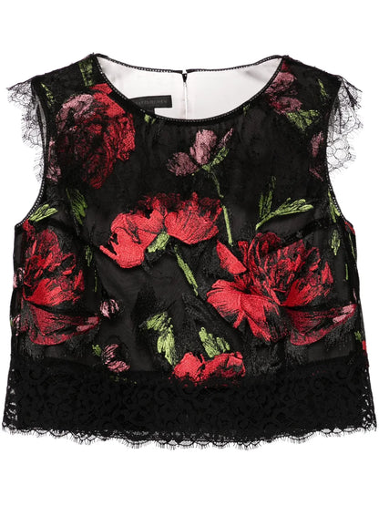 Libre Collection Floral Embroidery Top