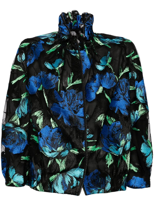 Libre Collection Electric-Embroidered Rose Jacket
