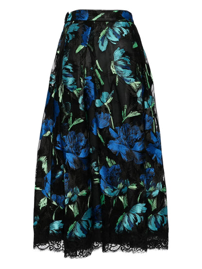 Libre Collection Electric-Embroidered Rose Skirt