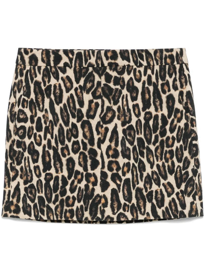 Leopard-Print Mini Skirt